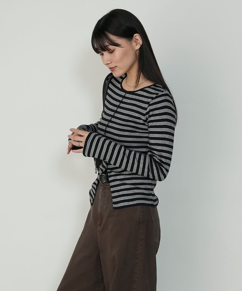 「MILLER」 長袖カットソー FREE グリーン レディース_画像4