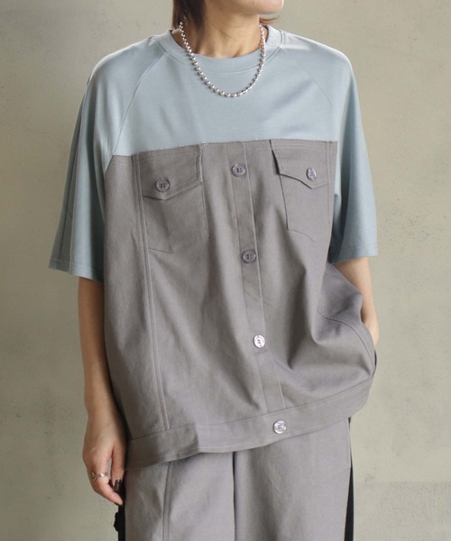 BITTOKO（ビットコ） tシャツ 半袖 断ち切りプルオーバー レディース