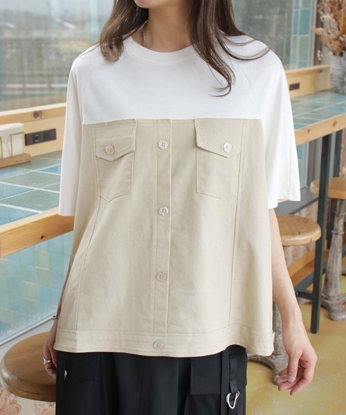 BITTOKO（ビットコ） tシャツ 断ち切りプルオーバー レディース