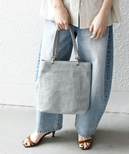 「SHIPS any」 ハンドバッグ ONE SIZE シルバー レディース_画像7