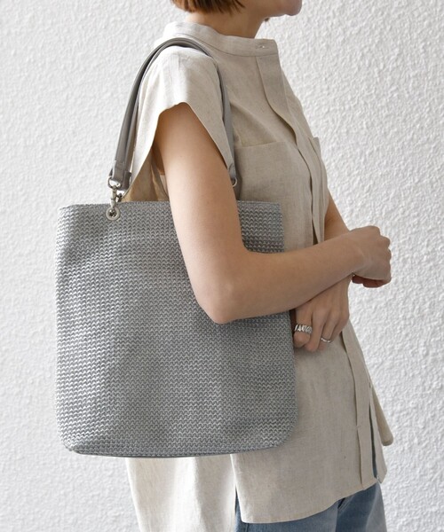 「SHIPS any」 ハンドバッグ ONE SIZE シルバー レディース_画像9