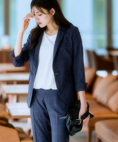 【新品】3号 紺 パンツスーツ 7days Life Styling パンツスーツ 3L ネイビー レディース : ZOZOTOWN