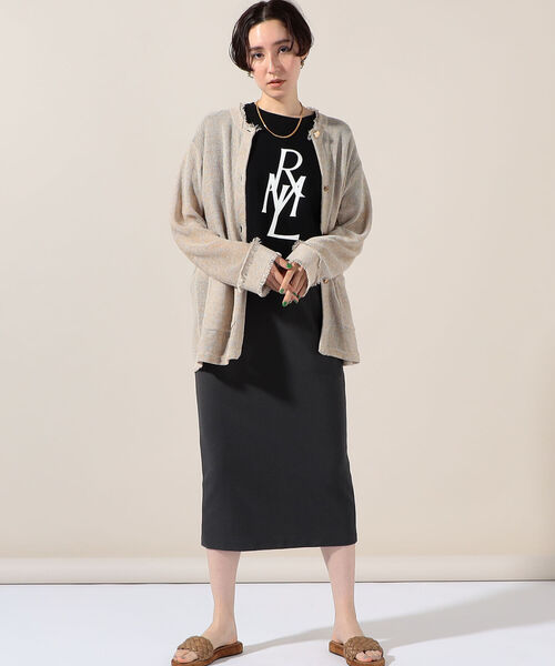 「Rie Miller」 ニットカーディガン 38 ベージュ系その他3 レディース_画像3