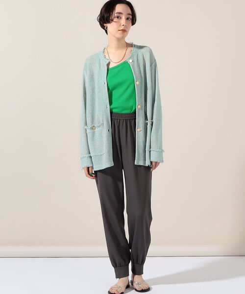 「Rie Miller」 ニットカーディガン 38 ベージュ系その他3 レディース_画像4