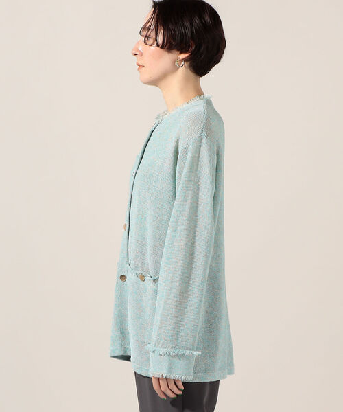 「Rie Miller」 ニットカーディガン 38 ベージュ系その他3 レディース_画像8