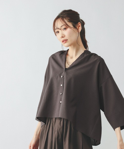 clore+ レディワークシャツ GLOBAL WORK（グローバルワーク） ブラウス シャツ AiryBreezeカーデ