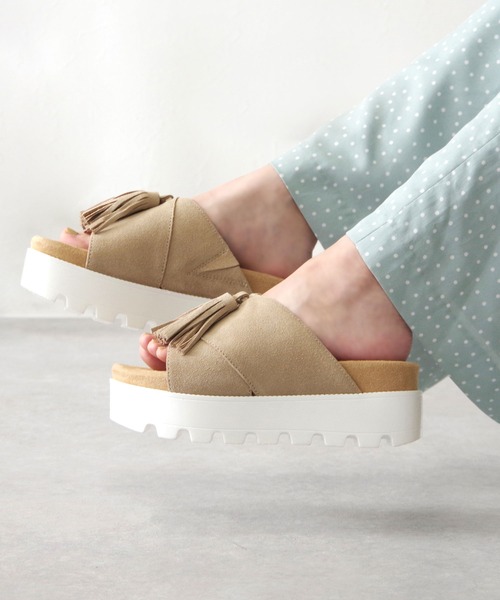 「Minnetonka」 フラットサンダル 8 ブラック レディース_画像6