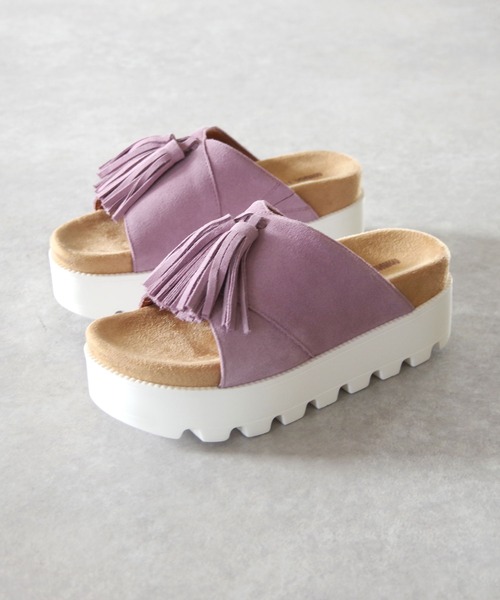 「Minnetonka」 フラットサンダル 8 ブラック レディース_画像9