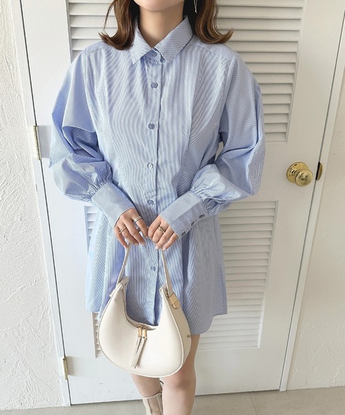 「apres jour」 シャツワンピース X-LARGE ブルー レディース_画像8