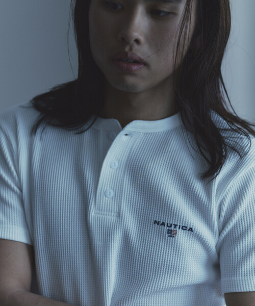 NAUTICA（ノーティカ） ヘンリーネック tシャツ Essential タイト