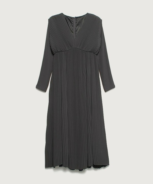 「anuans」 長袖ワンピース MEDIUM チャコールグレー レディース_画像6