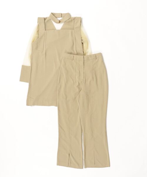 「terrace」 パンツ LARGE ライトカーキ レディース_画像2