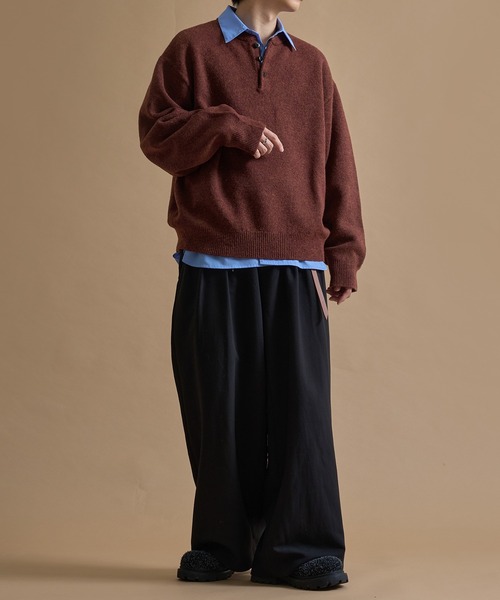 「epnok」 長袖ニット LARGE グレー メンズ_画像2