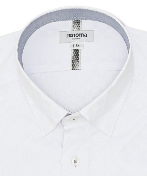 「renoma HOMME」 長袖シャツ - ホワイト メンズ_画像9