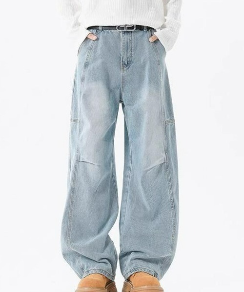 ワイドパンツ ジーンズ デザインワイドデニム メンズ レディース | ブランド登録なし | 14