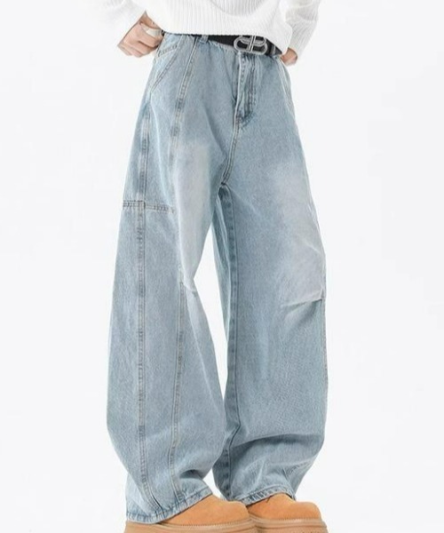 ワイドパンツ ジーンズ デザインワイドデニム メンズ レディース | ブランド登録なし | 17