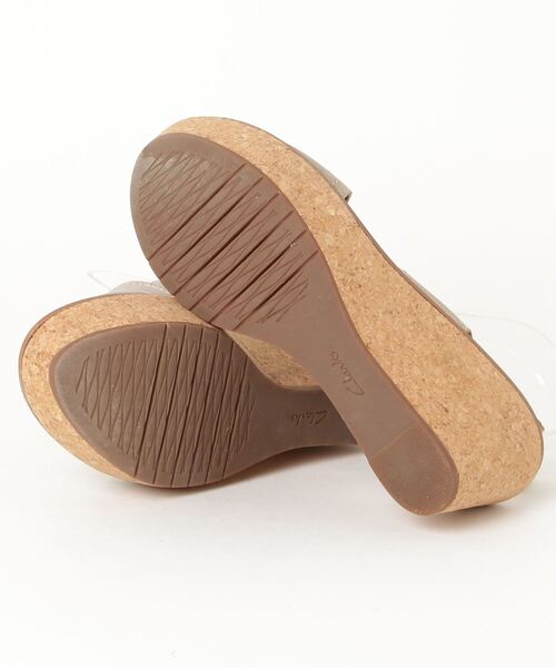 「Clarks」 ヒールサンダル 24cm ゴールド レディース_画像3