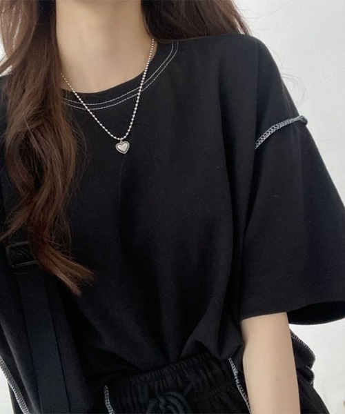 アウトステッチTシャツ+ハーフパンツ レディース | ブランド登録なし | 04