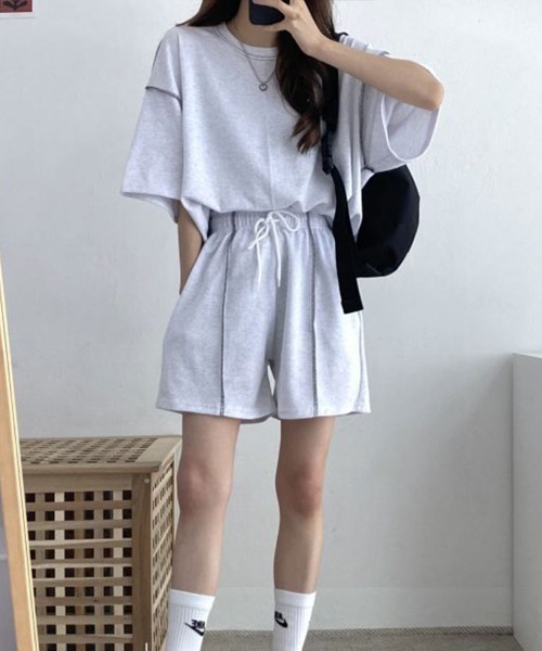 アウトステッチTシャツ+ハーフパンツ レディース | ブランド登録なし | 11