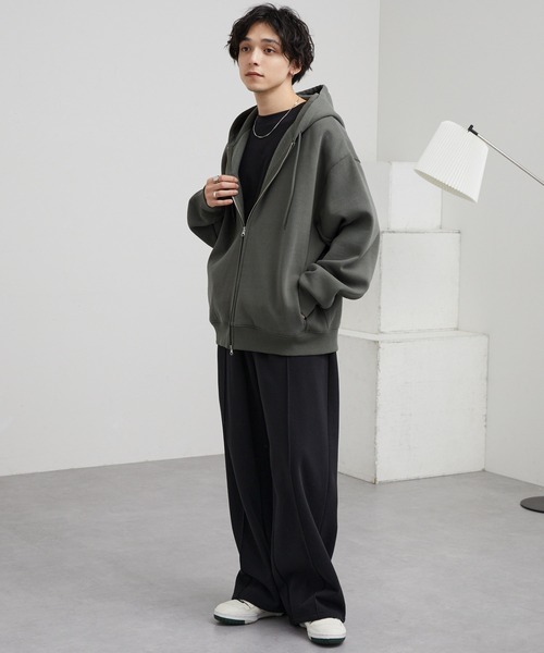 「MONO-MART」 ジップアップパーカー X-LARGE チャコール メンズ_画像8