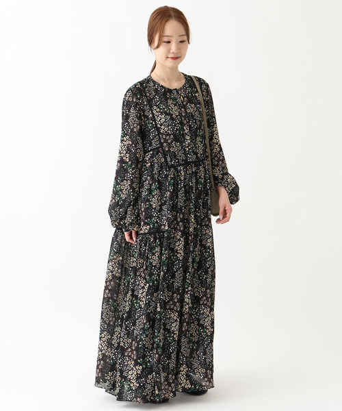 ♡♡ 　　SLOBE IENA 2025SS 花柄ロングワンピース F SLOBE IENA（スローブイエナ） ワンピース 「WEB限定/追加」FLOWER