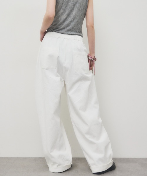 「HANNE」 チノパンツ MEDIUM ブラック レディース_画像6
