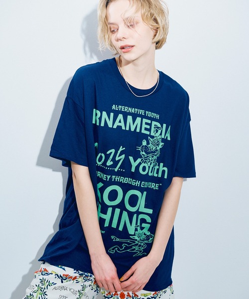 「RNA」 半袖Tシャツ SMALL ネイビー レディース_画像4
