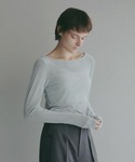 SHEER VELOUR CUT TOPS レ...の詳細画像2