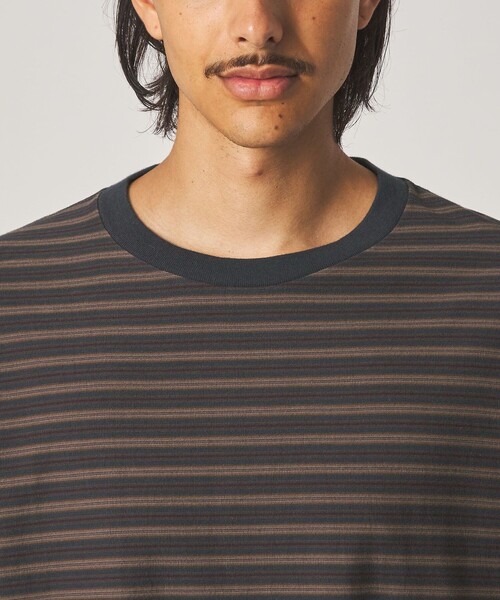 Steven Alan オーガニックコットン ボーダー Tシャツ L ブラック STEVEN ALAN（スティーブンアラン） tシャツ オーガニックコットン