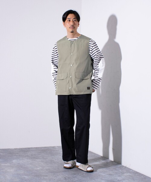 「TAION」 ベスト M ネイビー メンズ_画像2
