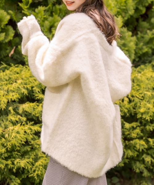 「OLIVE des OLIVE」 ニットカーディガン FREE ラベンダー レディース_画像9