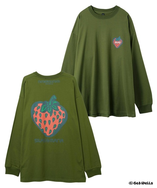 「SILAS」 長袖Tシャツ L オリーブ メンズ_画像2