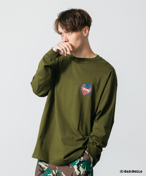 「SILAS」 長袖Tシャツ L オリーブ メンズ_画像3