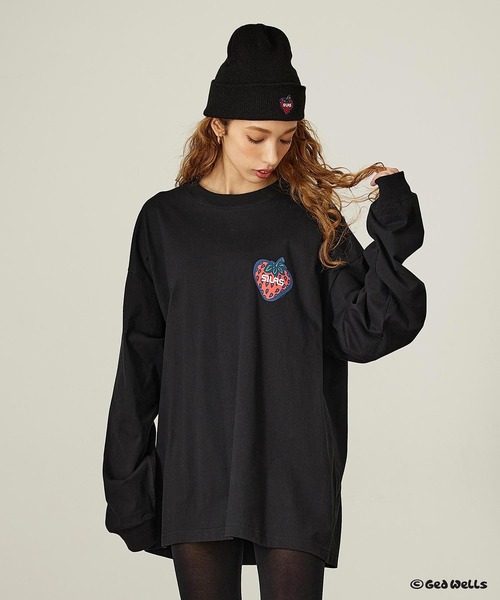 「SILAS」 長袖Tシャツ L オリーブ メンズ_画像4