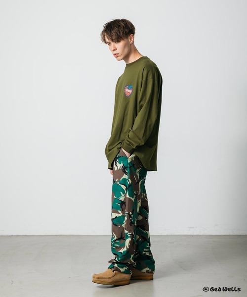 「SILAS」 長袖Tシャツ L オリーブ メンズ_画像6