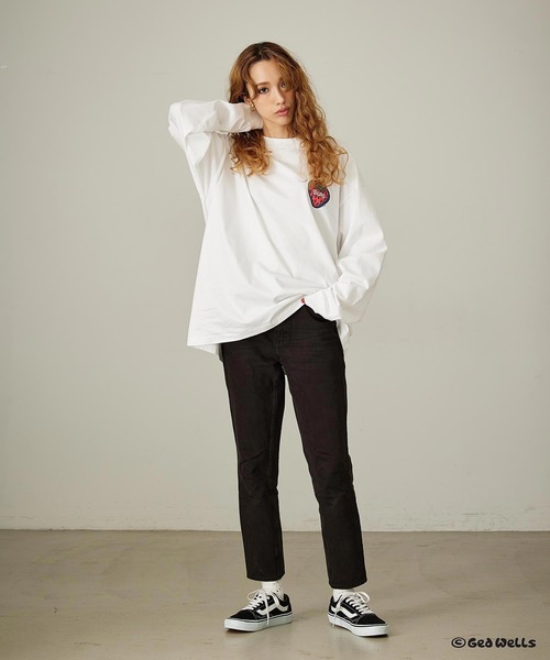 「SILAS」 長袖Tシャツ L オリーブ メンズ_画像7