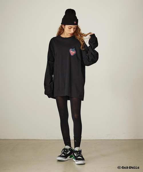 「SILAS」 長袖Tシャツ L オリーブ メンズ_画像9