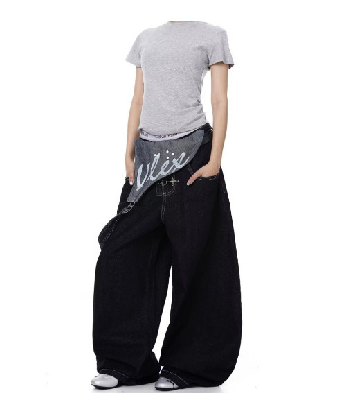 「neos」 デニムパンツ MEDIUM ブラック メンズ_画像5