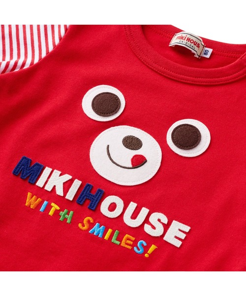 専用！MIKIHOUSE Tシャツ 顔ドン プッチー ミキハウス セール30%OFF！ミキハウス プッチ＆うさこ 顔ドン 長袖Tシャツ(90