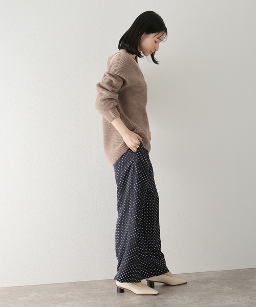 La TOTALITE パンツ ドットツイルタックワイドパンツ : ZOZOTOWN