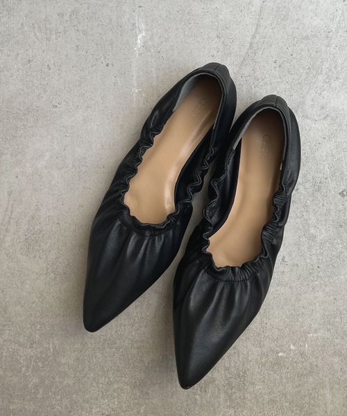 CHERI since1985 バレエシューズ パンプス ポインテッドトゥギャザー