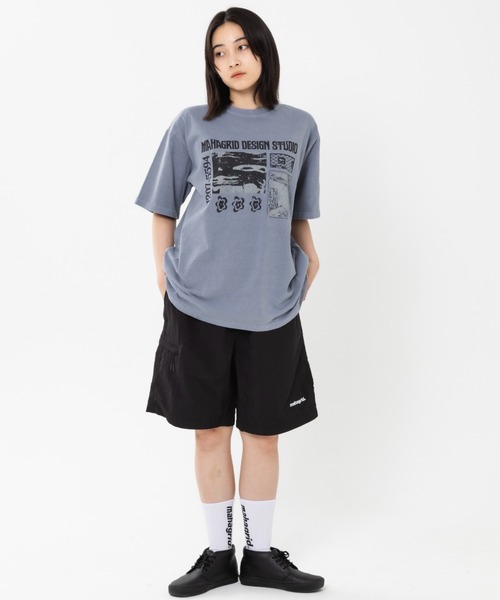 tシャツ 「mahagrid/マハグリッド」BREAK PIGMENT TEE/ブレークピグメント 半袖 カットソー レディース メンズ mahagrid/マハグリッド』BREAK PIGMENT TEE/ブレークピグメント