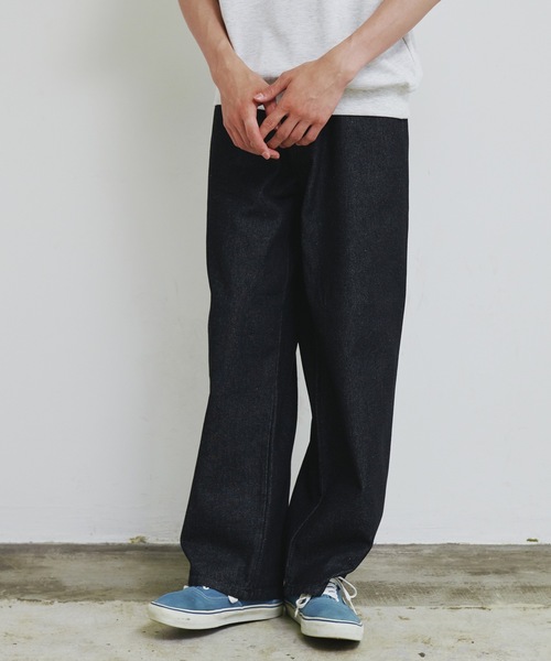 marka オーガニックコットン12ozデニム / バギージーンズ, Black オーガニックコットン12ozデニム / バギージーンズ, Black – MARKAWARE
