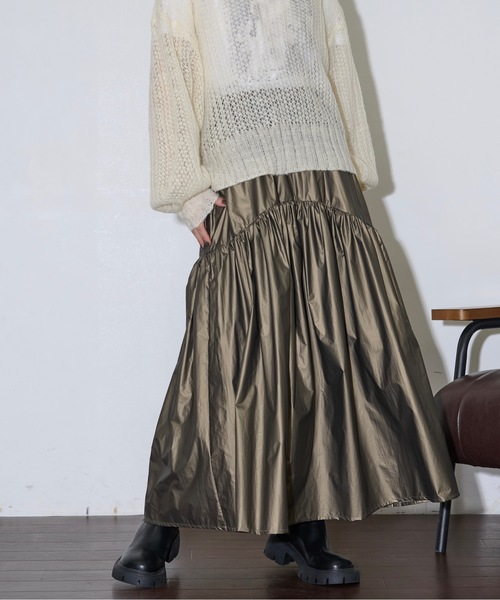 スカート YUZUKA jiasecond. スカート 「jiasecond.」チェック柄シアーレイヤード