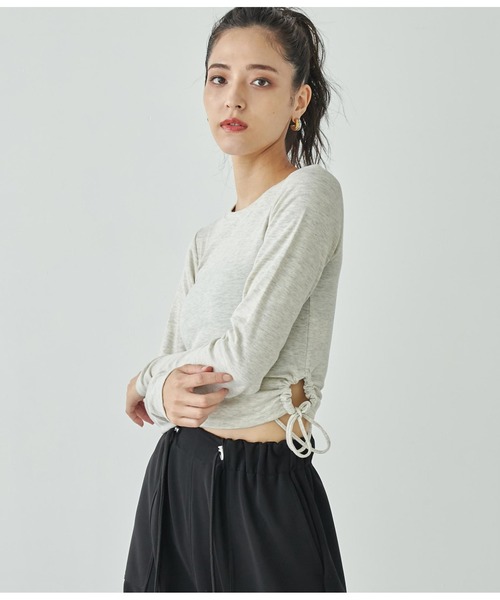 ANAP tシャツ サイド開きデザイントップス レディース