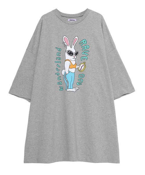PUNYUS tシャツ RAVE ON WONDERLANDビッグTシャツ レディース