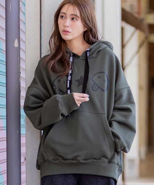 darich フード付きパーカー カーキ ダーリッチ Darich スプレーレースアップフーディ （カーキ