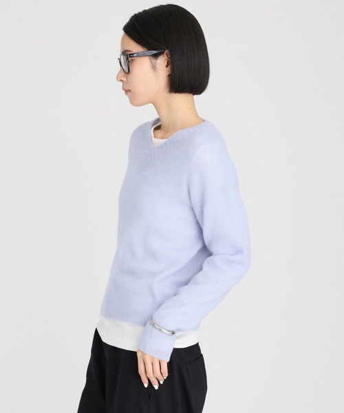 BABYLONE（バビロン） ニット セーター フワユルVネックプルオーバー