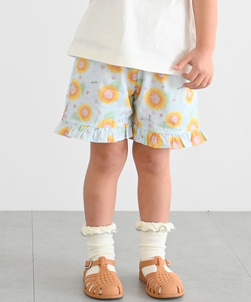 ヒスクローネ似カゴとフリルパンツ２点セット SKAPE パンツ フリルショートパンツ キッズ 子供服 女の子