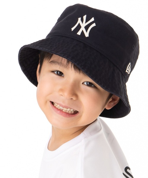 お値下げ　キッズ　New Era ブラックバケットハット familiar お値下げ キッズ New Era ブラックバケットハット familiar NEW ERA